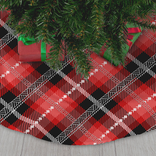 Guam Saipan CNMI Chamorro Plaid Christmas Tree Skirt