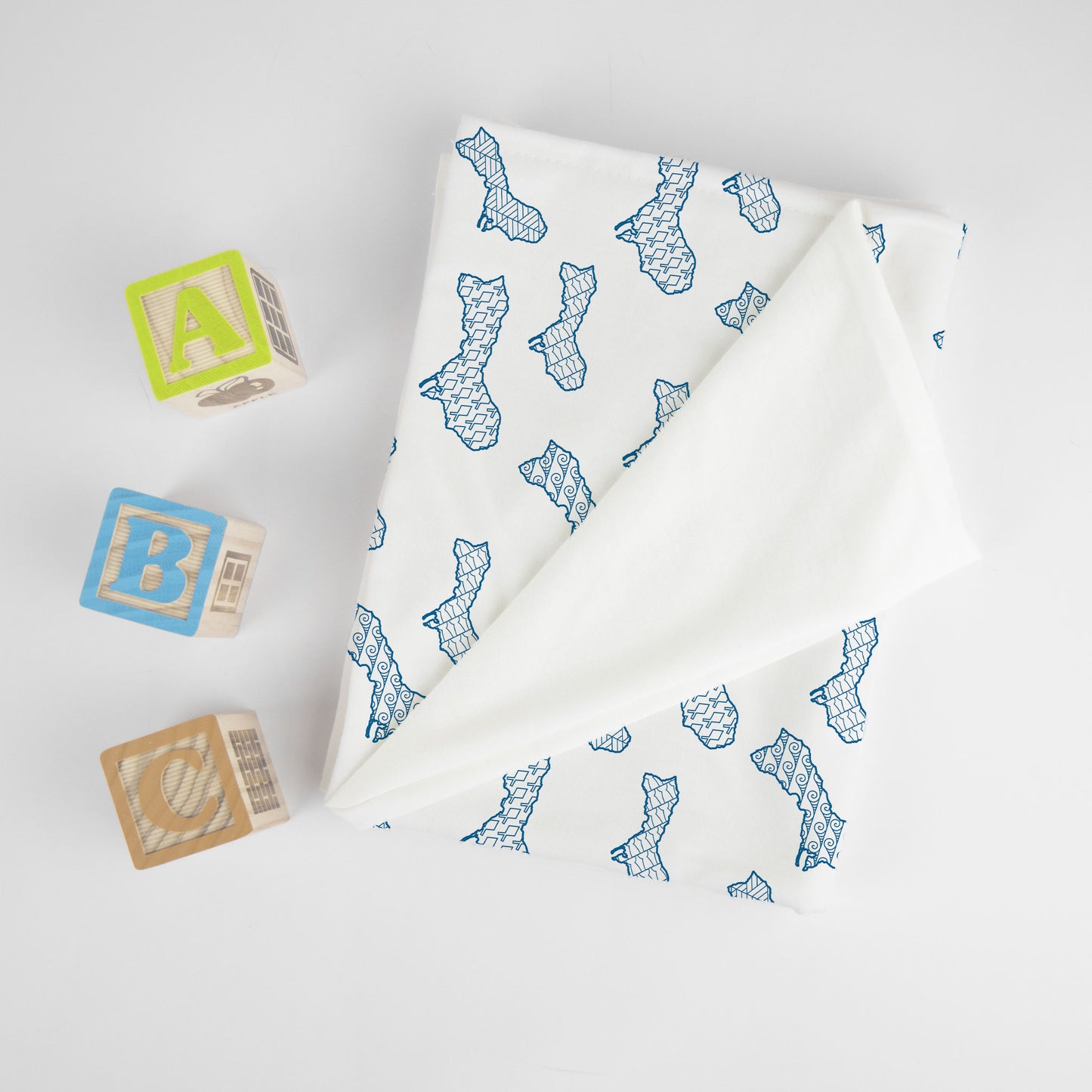 Islands of Guam Blue Baby Swaddle Blanket