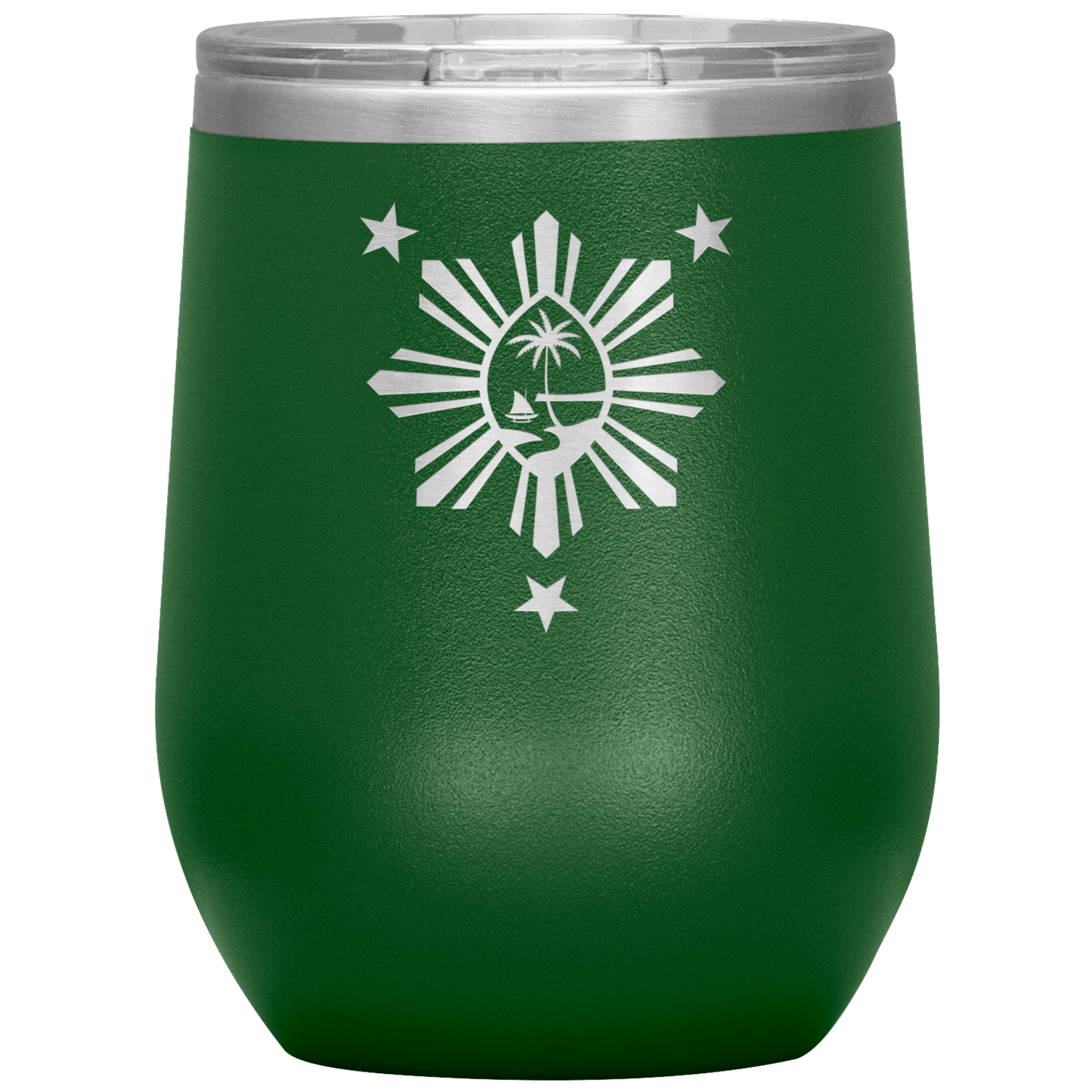 Guam Philippines Wine Tumbler