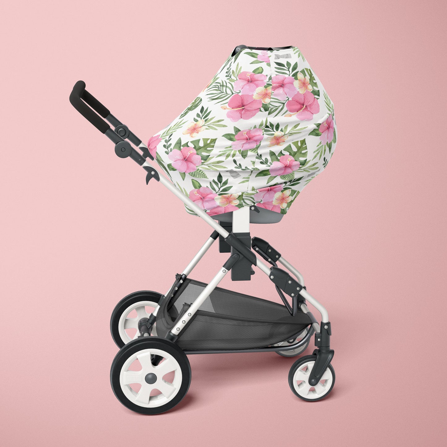 Latte Stone Pink Hibiscus Guam Saipan CNMI Nursing Car Seat Cover