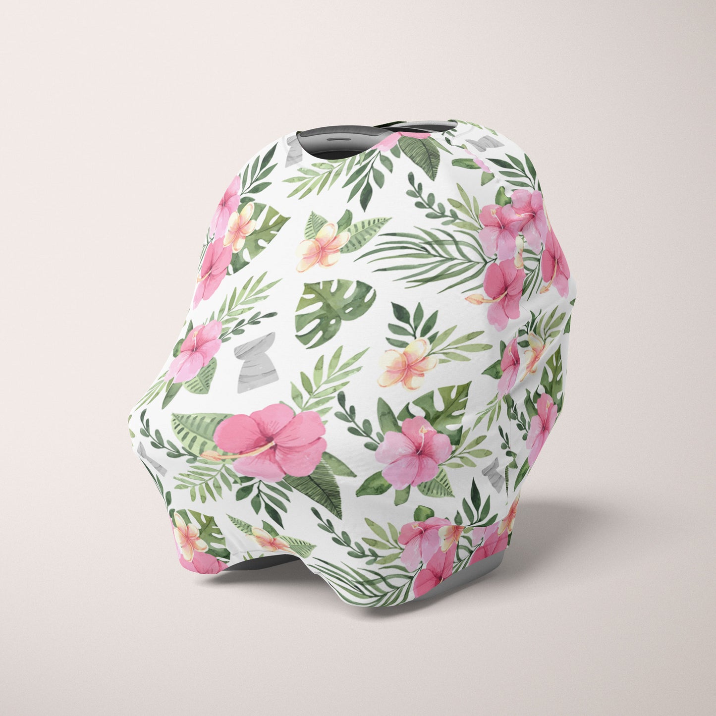 Latte Stone Pink Hibiscus Guam Saipan CNMI Nursing Car Seat Cover