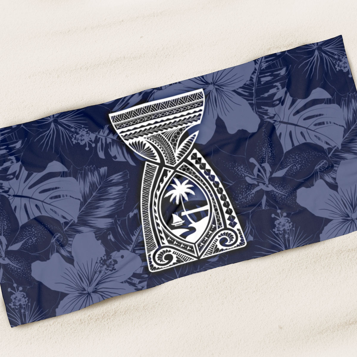 Latte Stone Tribal Guam Beach Towel