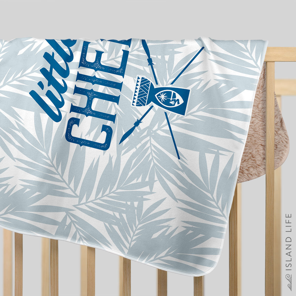 Little Chief Guam Light Blue Baby Sherpa Blanket