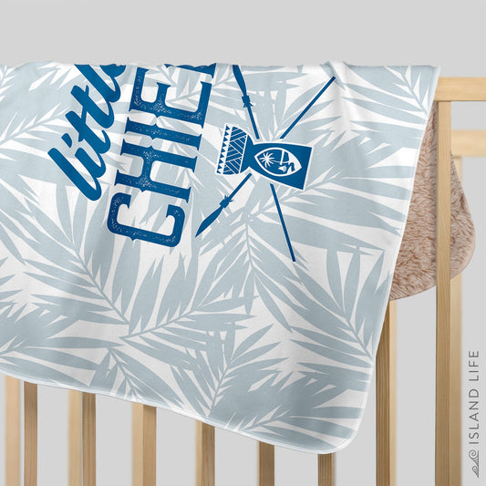 Little Chief Guam Light Blue Baby Sherpa Blanket