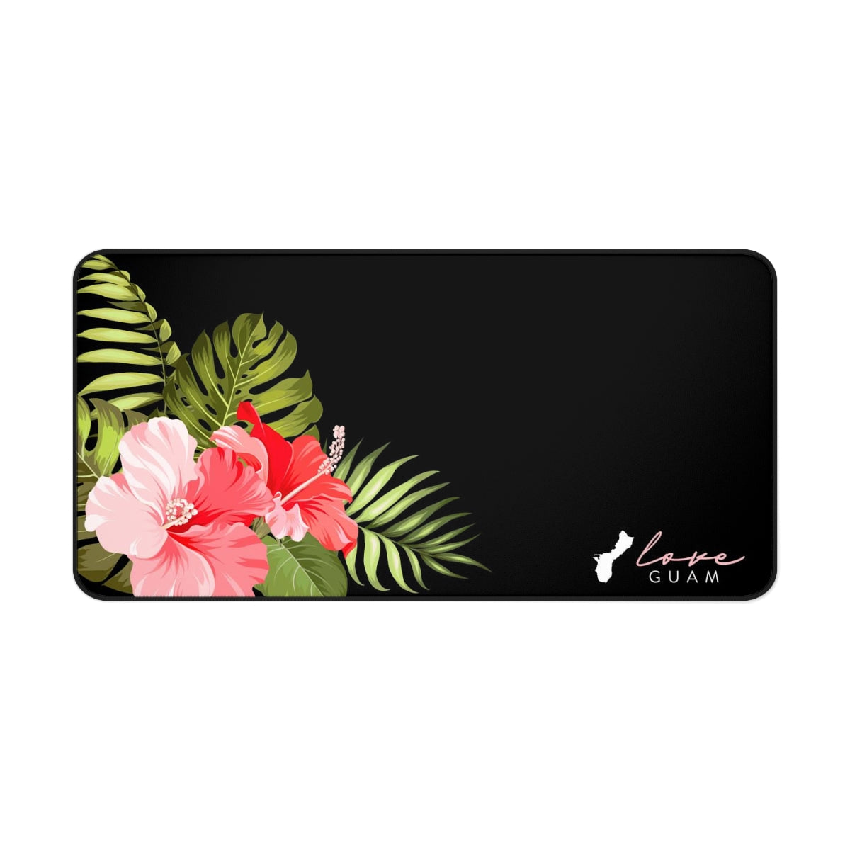 Love Guam Hibiscus Gaming Pad Desk Mat