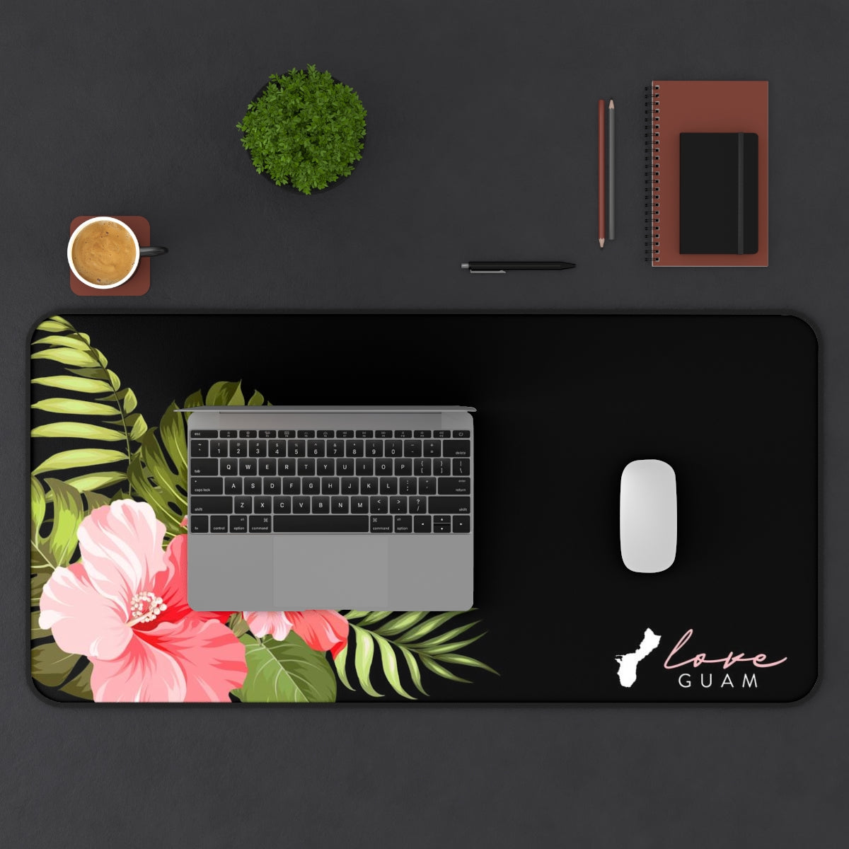 Love Guam Hibiscus Gaming Pad Desk Mat