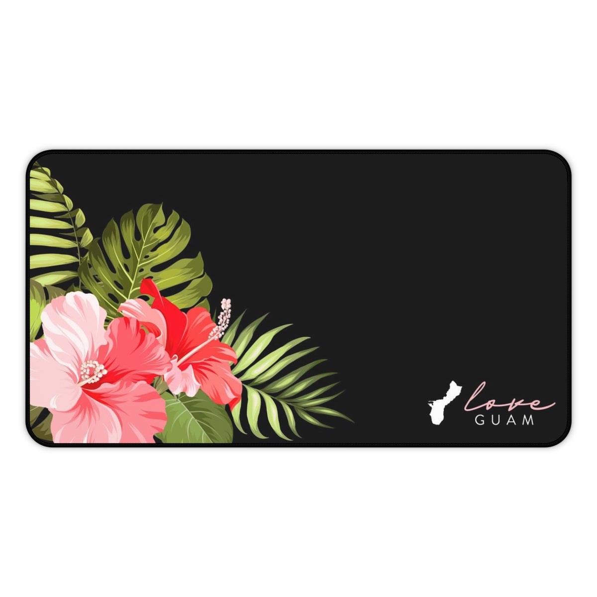 Love Guam Hibiscus Gaming Pad Desk Mat