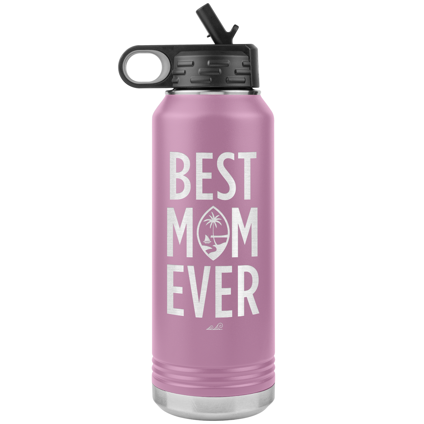 Best Mom Ever Guam Seal 32oz Water Bottle Tumbler