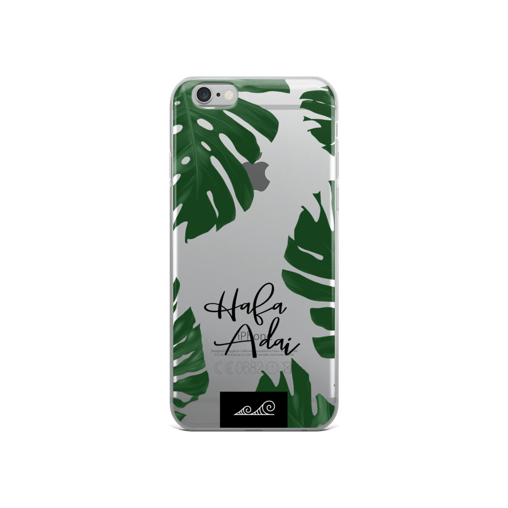 Hafa Adai Lemai Leaves Premium Glossy Clear iPhone Phone Case