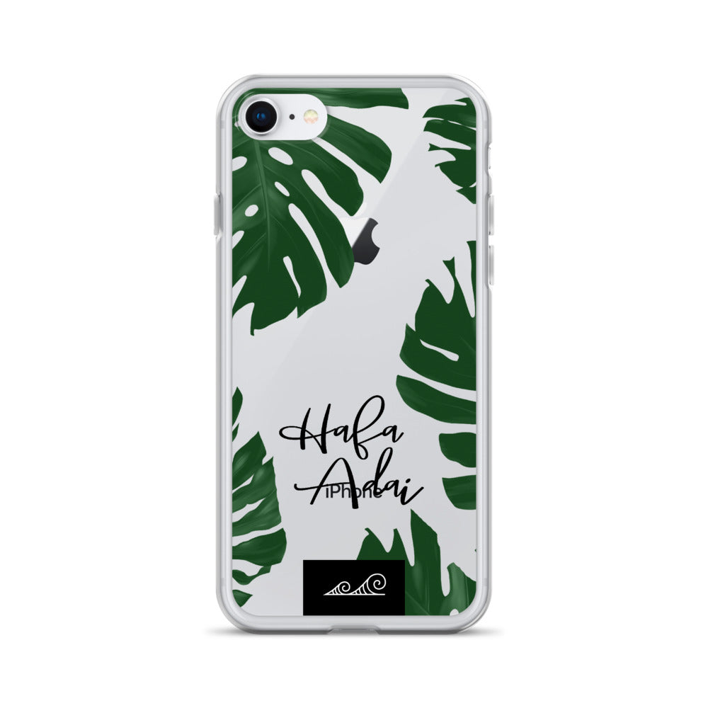 Hafa Adai Lemai Leaves Premium Glossy Clear iPhone Phone Case