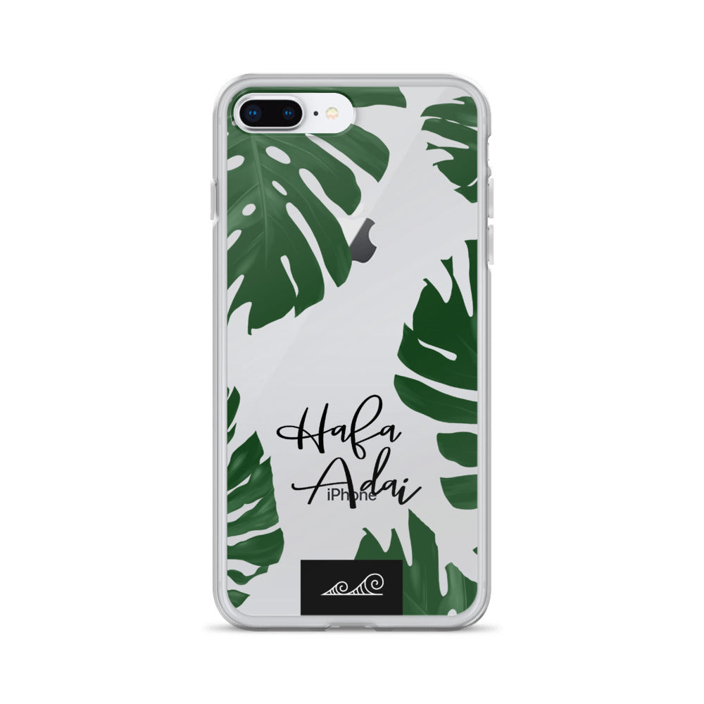 Hafa Adai Lemai Leaves Premium Glossy Clear iPhone Phone Case