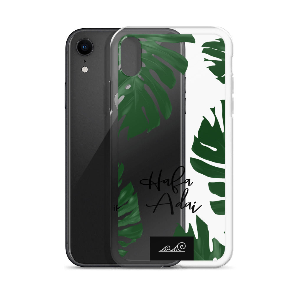 Hafa Adai Lemai Leaves Premium Glossy Clear iPhone Phone Case