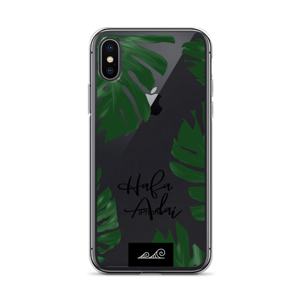Hafa Adai Lemai Leaves Premium Glossy Clear iPhone Phone Case