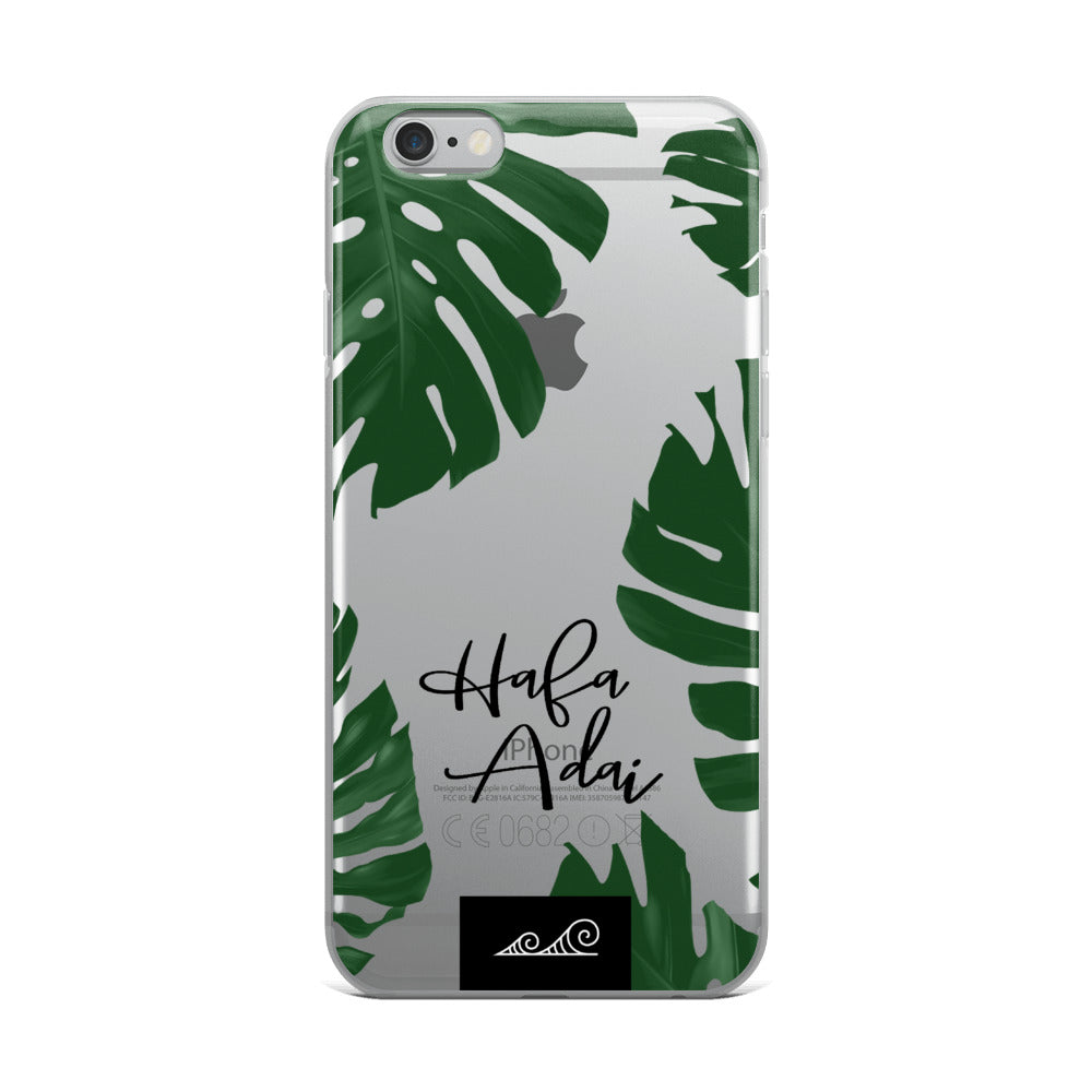 Hafa Adai Lemai Leaves Premium Glossy Clear iPhone Phone Case