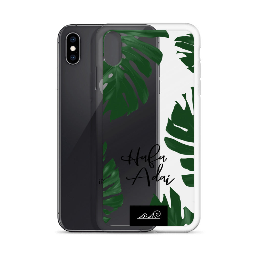 Hafa Adai Lemai Leaves Premium Glossy Clear iPhone Phone Case