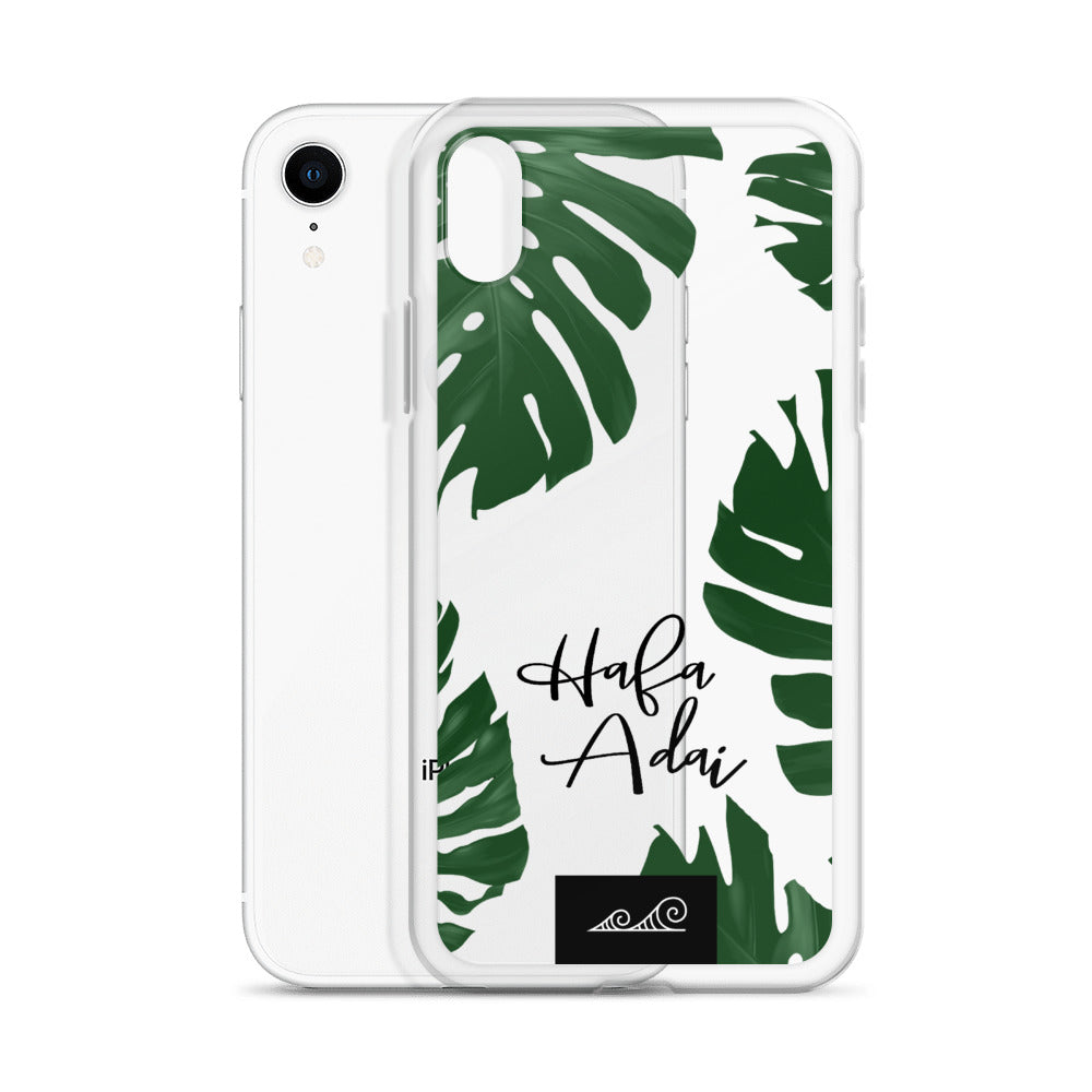 Hafa Adai Lemai Leaves Premium Glossy Clear iPhone Phone Case