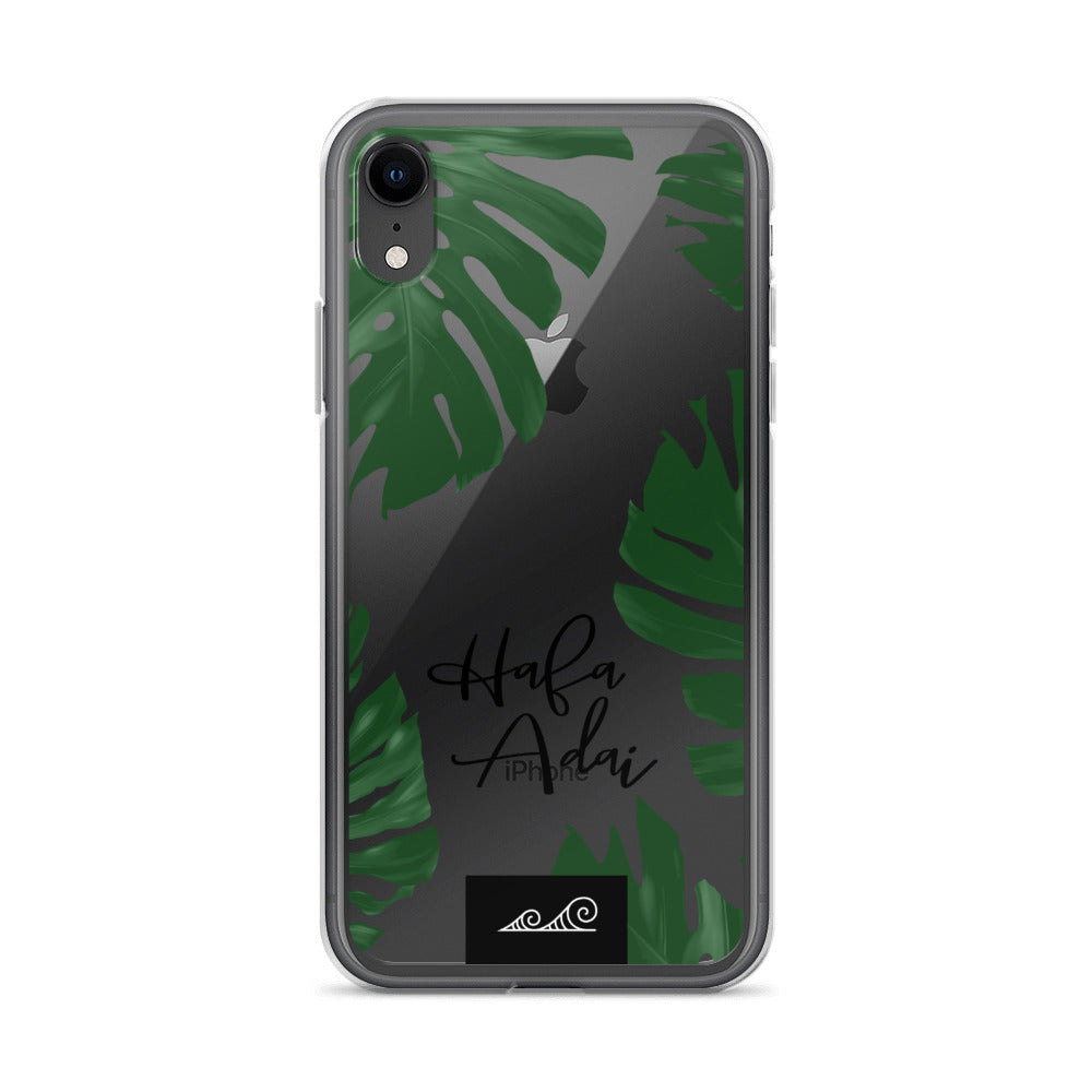 Hafa Adai Lemai Leaves Premium Glossy Clear iPhone Phone Case