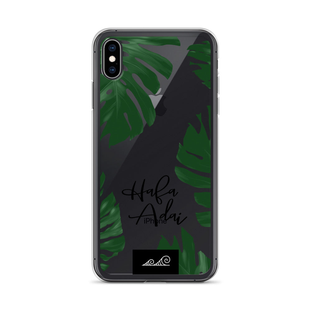 Hafa Adai Lemai Leaves Premium Glossy Clear iPhone Phone Case