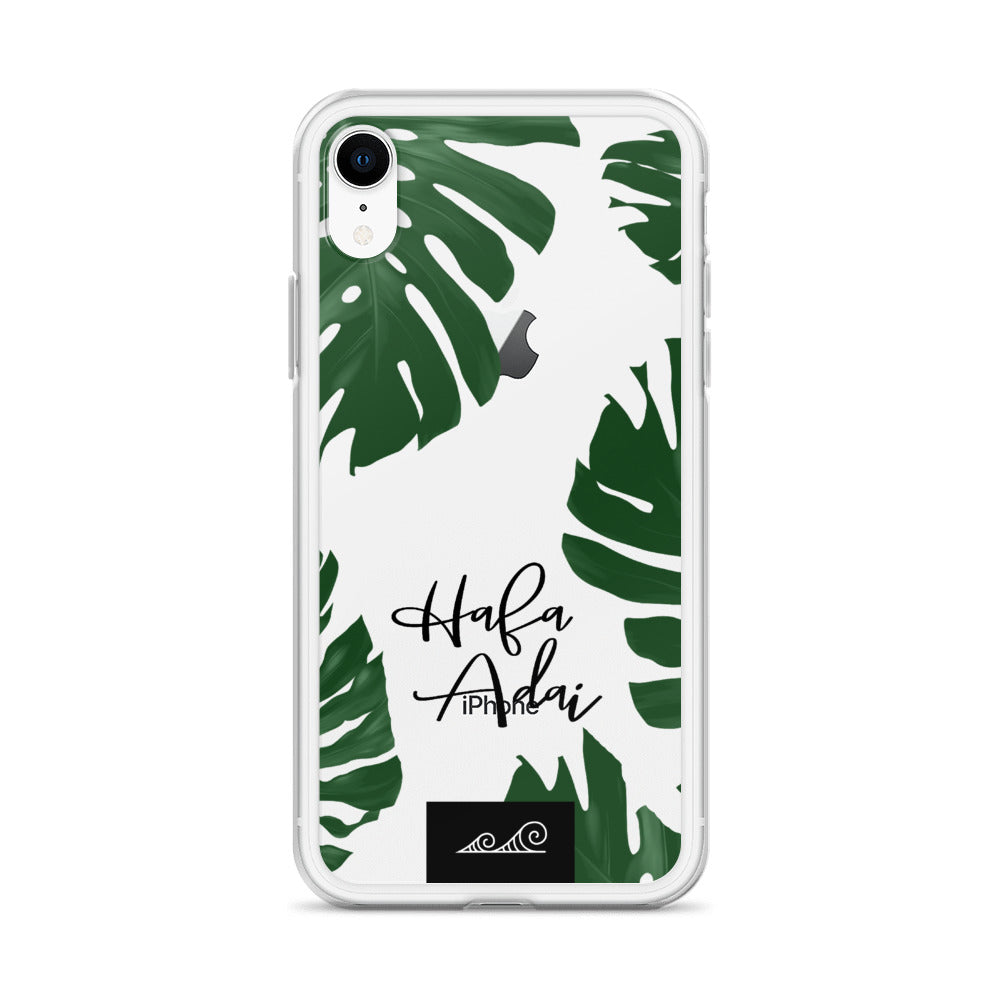 Hafa Adai Lemai Leaves Premium Glossy Clear iPhone Phone Case