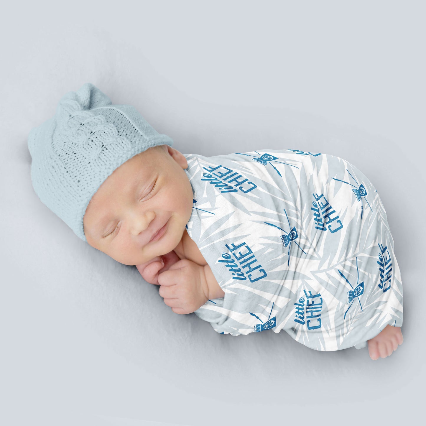Little Chief Guam Light Blue Baby Swaddle Blanket