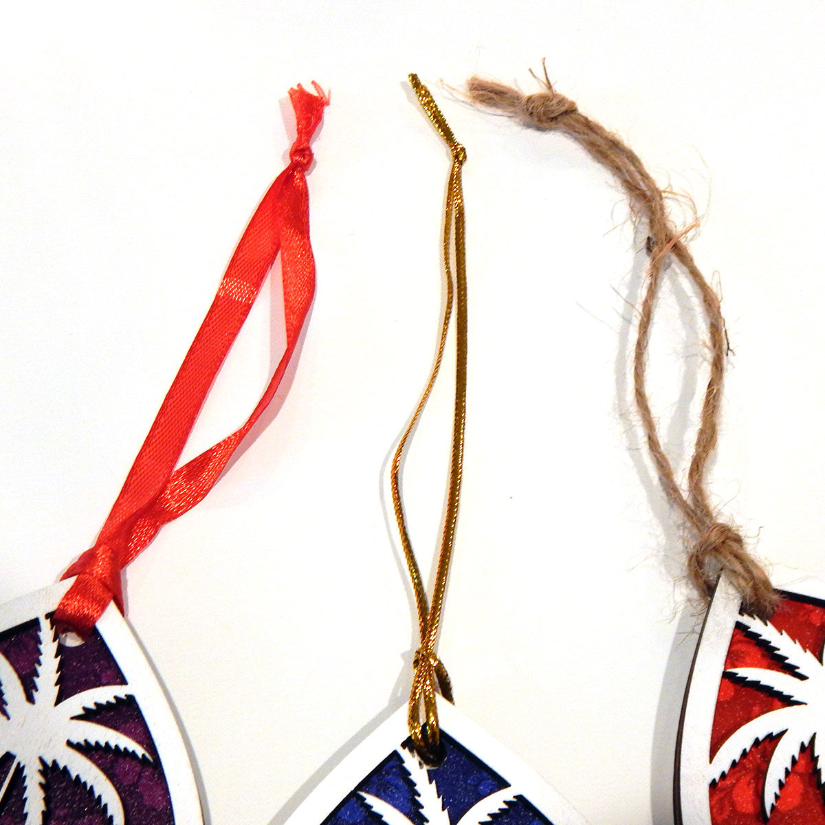 Guam Seal Red Hibiscus Layered Wood Ornament