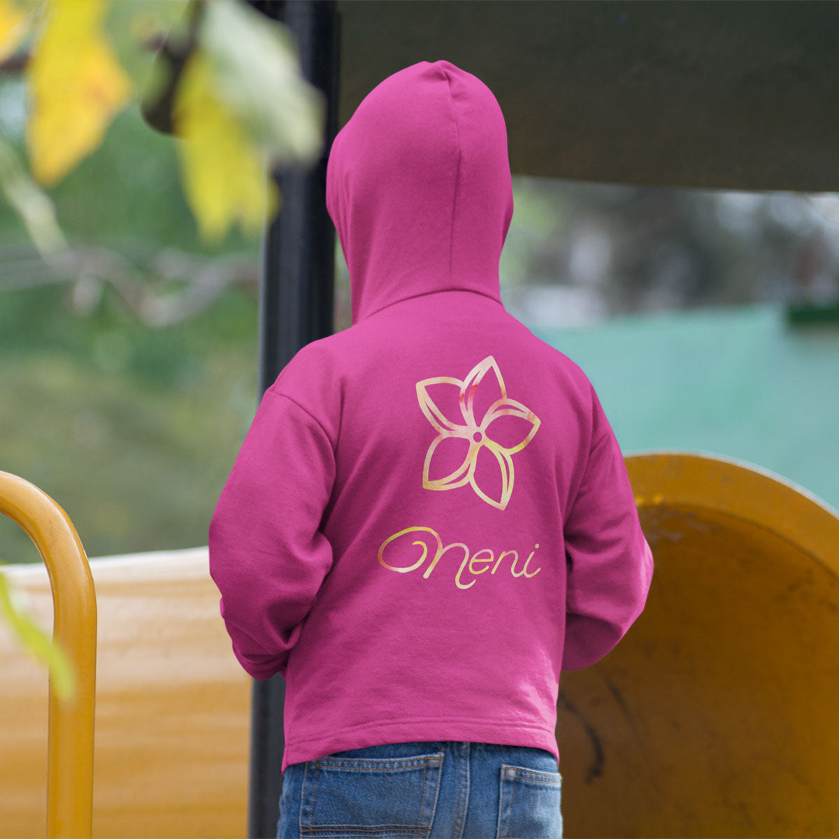 Plumeria Neni Girls Guam Classic Kids Zip Hoodie Jacket