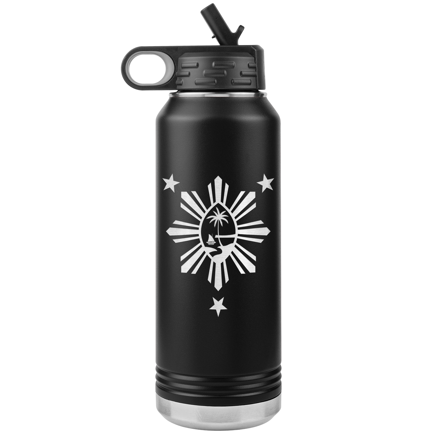 Guam Philippines 32oz Water Bottle Tumbler