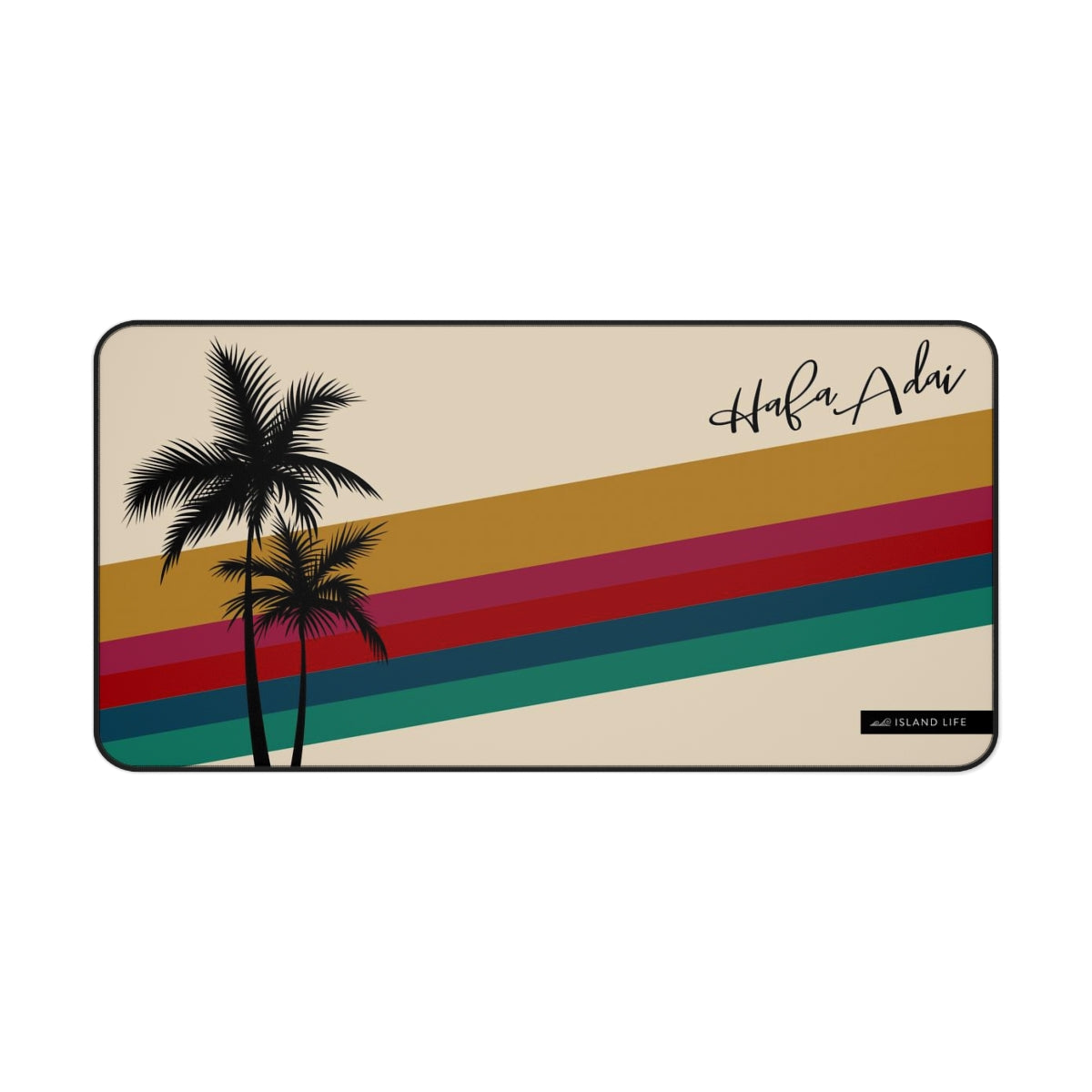 Hafa Adai Retro Rainbow Guam CNMI Gaming Mat Desk Mat