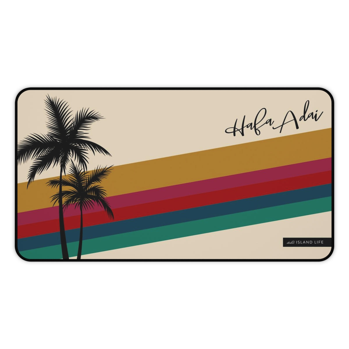 Hafa Adai Retro Rainbow Guam CNMI Gaming Mat Desk Mat