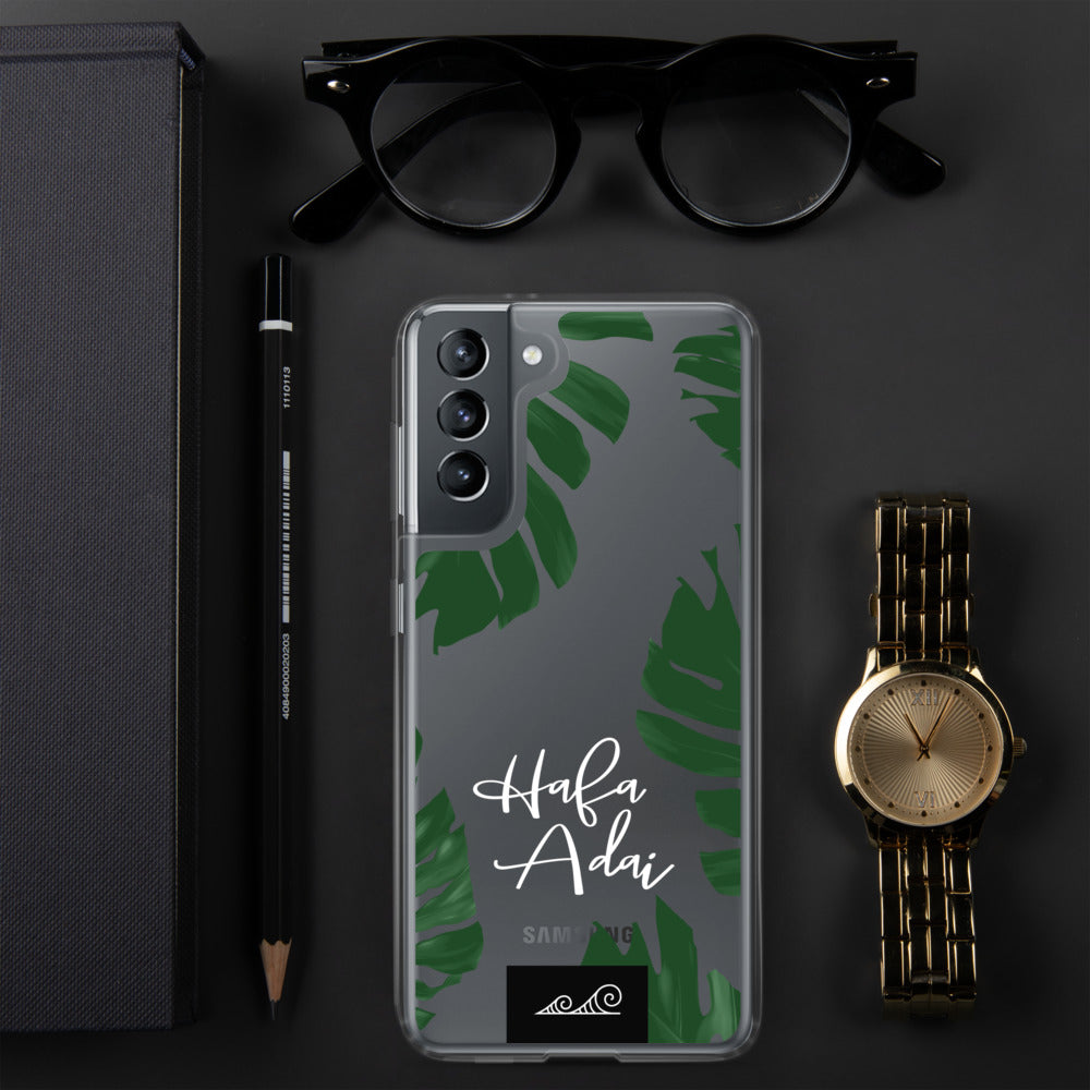 Hafa Adai Lemai Leaves Guam CNMI Premium Glossy Clear Samsung Phone Case