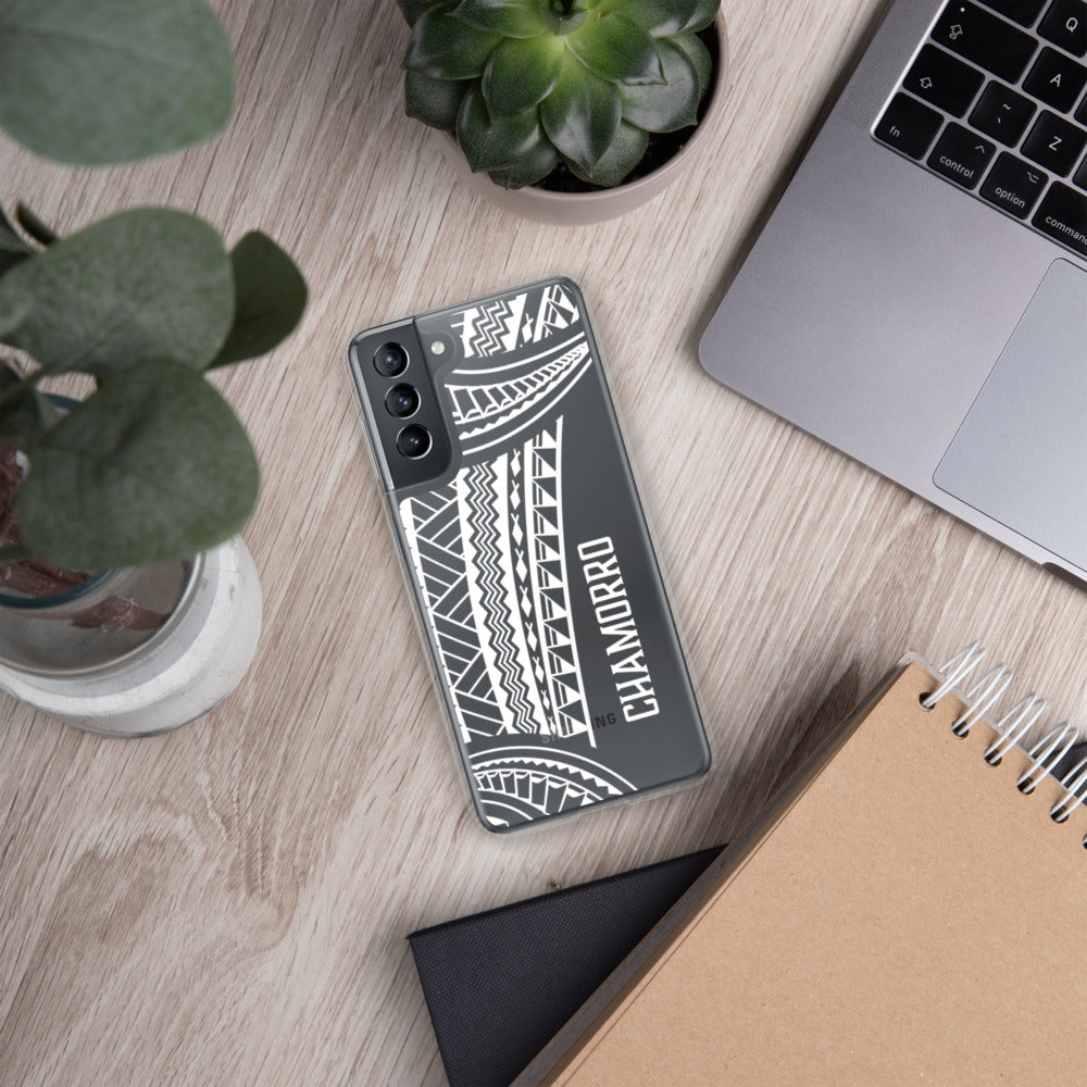 Chamorro Tribal Guam CNMI Premium Glossy Clear Samsung Phone Case
