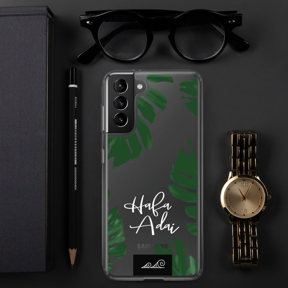 Hafa Adai Lemai Leaves Guam CNMI Premium Glossy Clear Samsung Phone Case