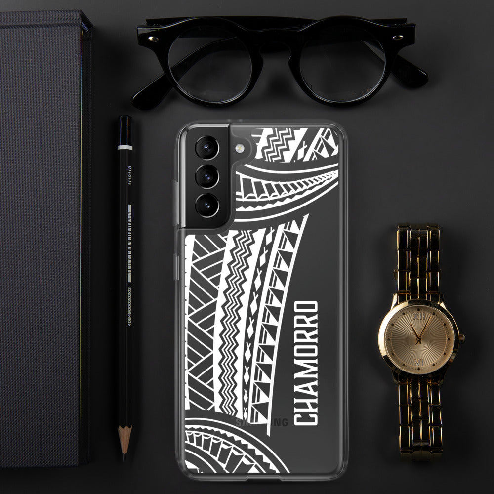 Chamorro Tribal Guam CNMI Premium Glossy Clear Samsung Phone Case