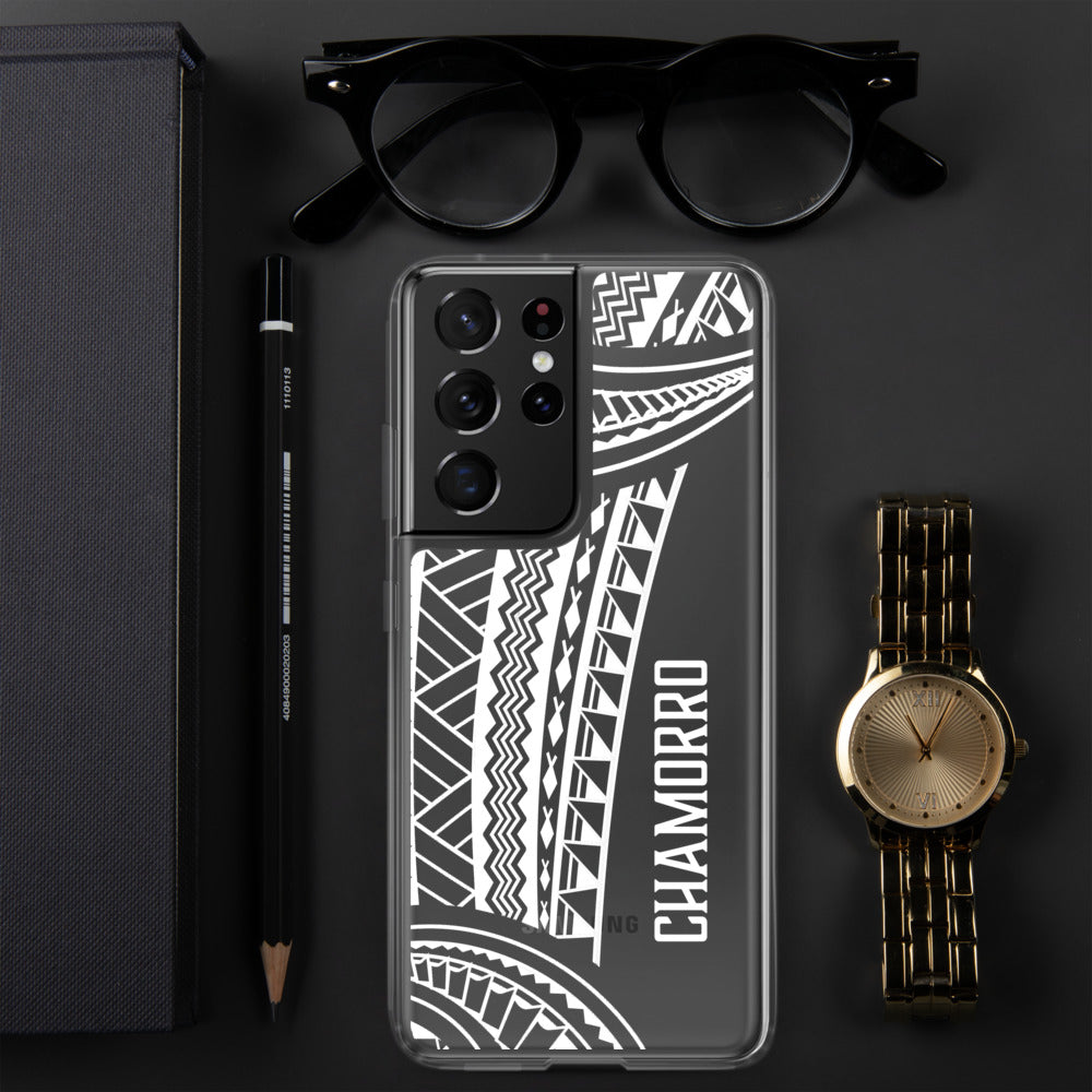 Chamorro Tribal Guam CNMI Premium Glossy Clear Samsung Phone Case