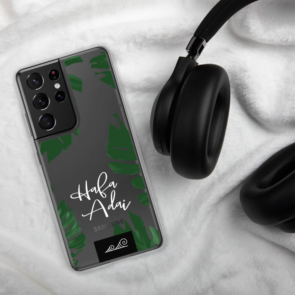 Hafa Adai Lemai Leaves Guam CNMI Premium Glossy Clear Samsung Phone Case