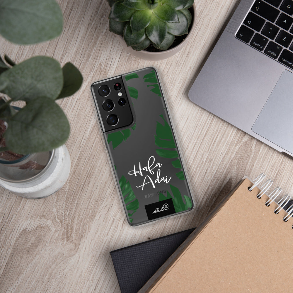 Hafa Adai Lemai Leaves Guam CNMI Premium Glossy Clear Samsung Phone Case
