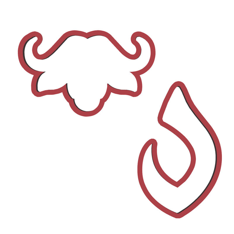 Guam Carabao Fishing Hook Set of 2 Cookie Cutters - Ready to Ship