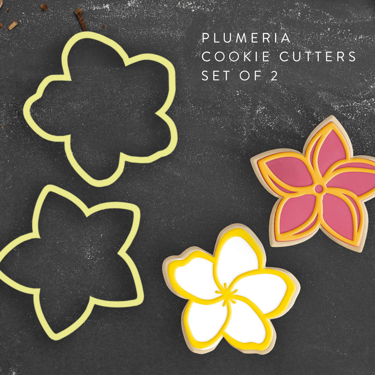 Plumeria Guam CNMI Set of 2 Cookie Cutters - Ready to Ship