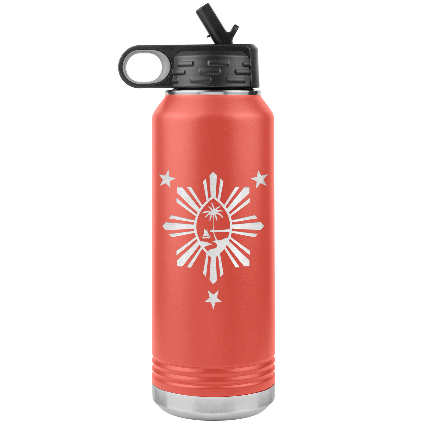 Guam Philippines 32oz Water Bottle Tumbler