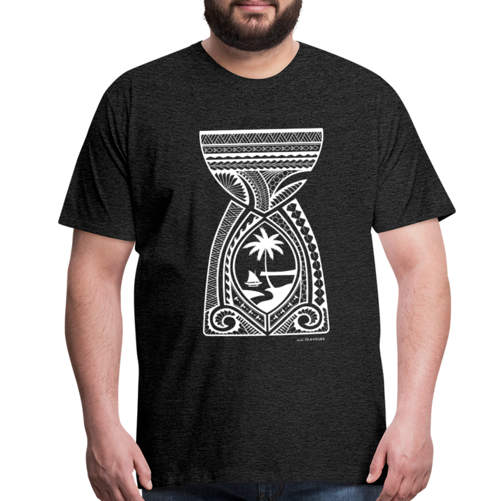 Guam Latte Stone Tribal Men's Premium T-Shirt - charcoal gray