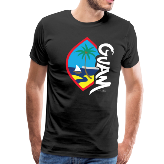 Guam Seal Tagged Men's Premium T-Shirt - black