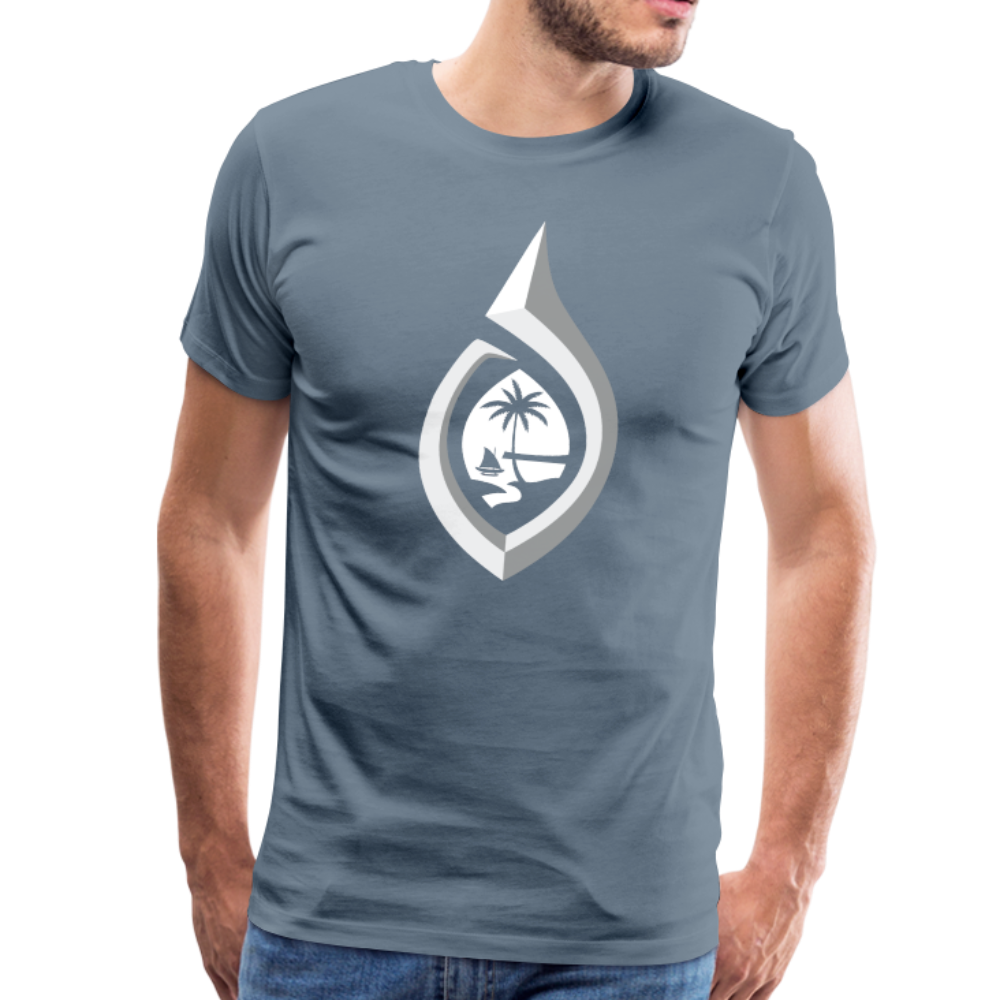 Guam Seal Hook Men's Premium T-Shirt - steel blue
