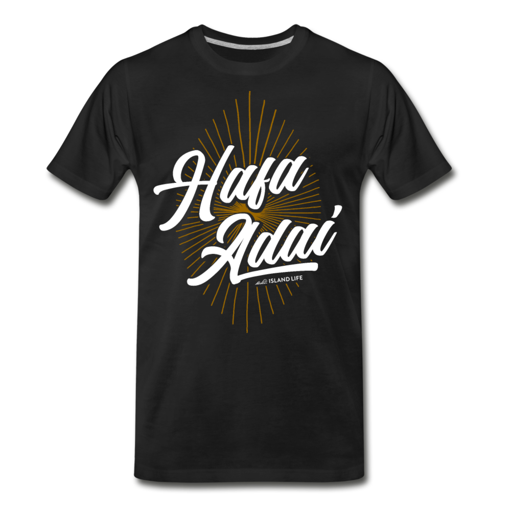 Hafa Adai Burst Chamorro Men's Premium T-Shirt - black