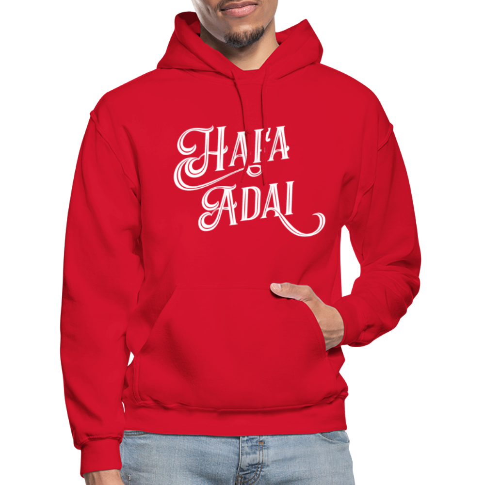 Hafa Adai Guam CNMI Adult Heavy Blend Pullover Hoodie - red