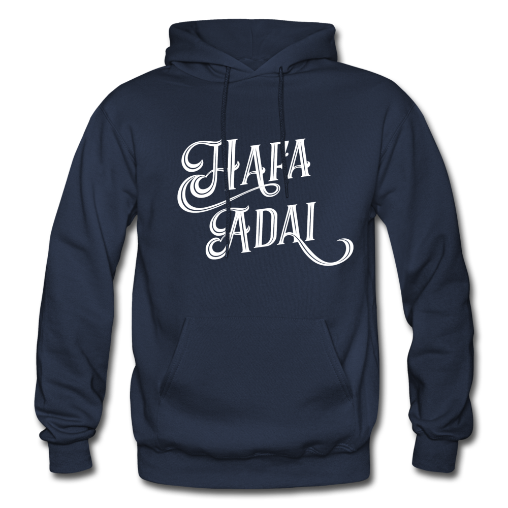 Hafa Adai Guam CNMI Adult Heavy Blend Pullover Hoodie - navy