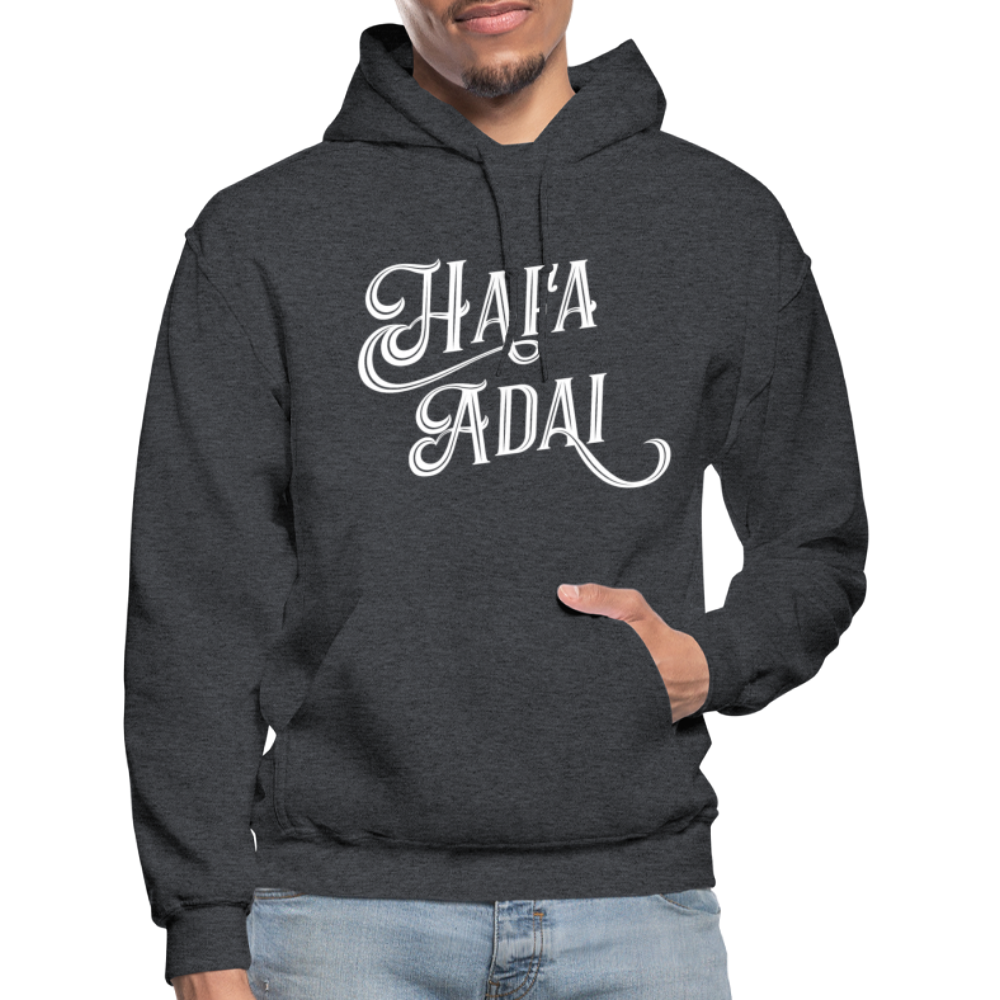 Hafa Adai Guam CNMI Adult Heavy Blend Pullover Hoodie - charcoal grey