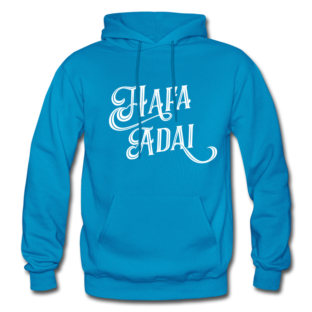 Hafa Adai Guam CNMI Adult Heavy Blend Pullover Hoodie - turquoise