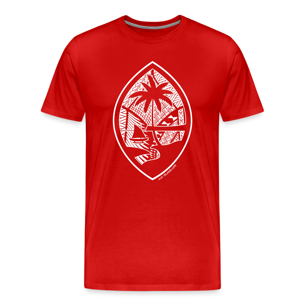 Tribal Guam Seal Men's Premium T-Shirt - red