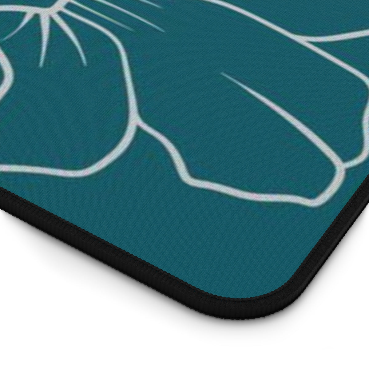 Guam CNMI Modern Hibiscus Teal Gaming Pad Desk Mat