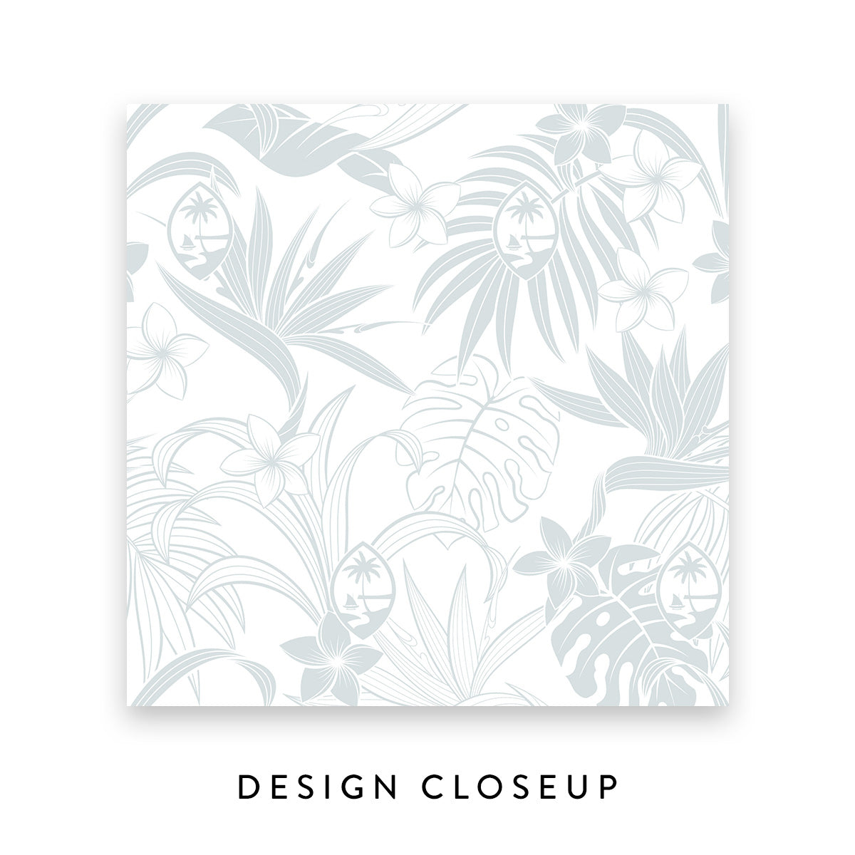 Guam Plumeria Tropical White Button Down Shirt